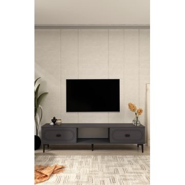 Comoda TV, Hanah Home, Weny, 150x40.6x29.6 cm, PAL , Antracit