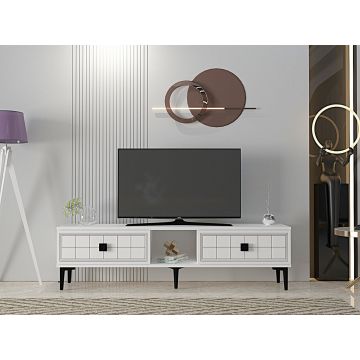 Comoda TV, Hanah Home, Yuka 150, 150x41x30 cm, PAL , Alb