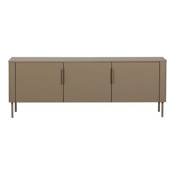 Comodă TV taupe din lemn de pin 154x56x44 cm Gunnar – WOOOD