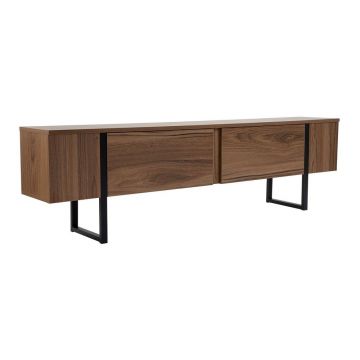 ComodÄTV Ã®n culoare naturalÄÃ®nchisÄcu aspect de lemn de nuc 180x50x29,5 cm Serenity âu0080Kalune Design