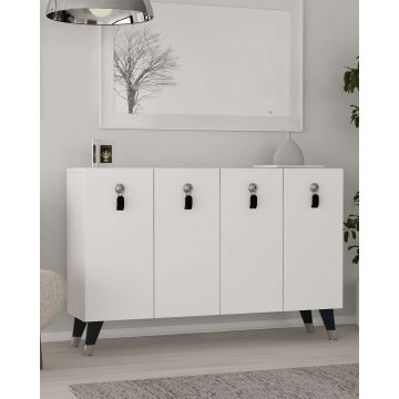 Consola, Hanah Home, 8179KM-32, 120x80x29.6 cm, PAL , Alb / Argintiu