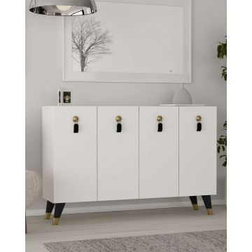 Consola, Hanah Home, 8179KM-32, 120x80x29.6 cm, PAL , Alb/Auriu