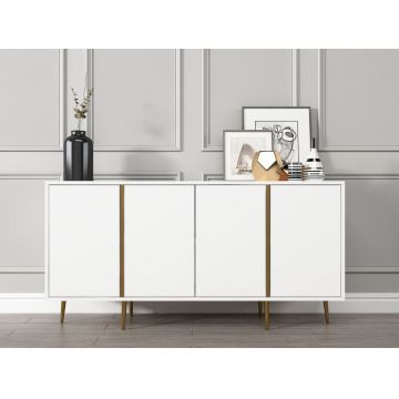 Consola, Hanah Home, Arven, 150x75x36 cm, PAL, Alb