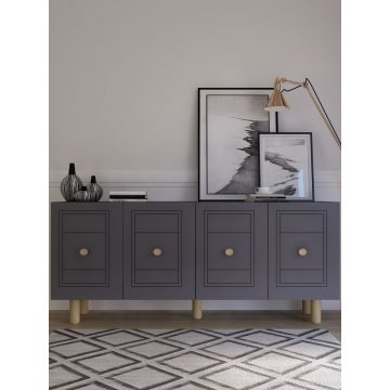 Consola, Hanah Home, Dario Bohem, 150x75x35 cm, PAL , Antracit