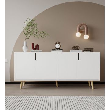 Consola, Hanah Home, Latina Modern 180, 180x80x45 cm, PAL, Alb