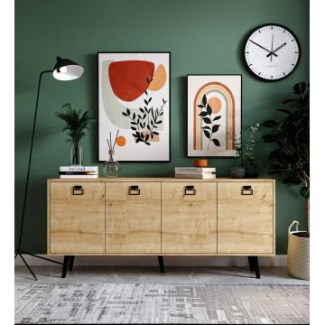 Consola, Hanah Home, Mirza Modern 180, 180x80x45 cm, PAL, Maro