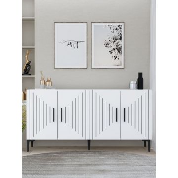 Consola, Hanah Home, Poyraz, 150x75x35 cm, PAL , Alb