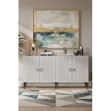 Consola, Hanah Home, Rain 150, 150x75x32 cm, PAL , Alb