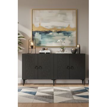 Consola, Hanah Home, Rain 150, 150x75x32 cm, PAL , Antracit