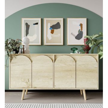 Consola, Hanah Home, Venezia 150, 150x80x45 cm, PAL, Maro