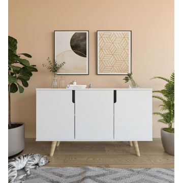 Consola, Hanah Home, Verona 120, 120x80x30 cm, PAL, Alb