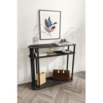 Dulap, Hanah Home, Caprio, 90x30x84 cm, MDF , Negru