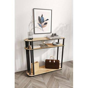 Dulap, Hanah Home, Caprio, 90x30x84 cm, MDF , Stejar