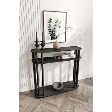 Dulap, Hanah Home, Cruise, 90x30x84 cm, MDF , Negru