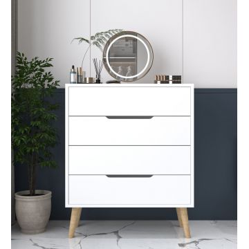 Dulap, Hanah Home, Flora, 78x95x45 cm, PAL, Alb