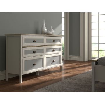 Dulap, Hanah Home, FRN-21014, 155.4x92x44.2 cm, PAL, Crem / Stejar / Gri