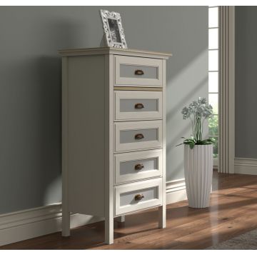 Dulap, Hanah Home, FRN-21031, 63.4x116x42.1 cm, PAL, Crem / Stejar / Gri