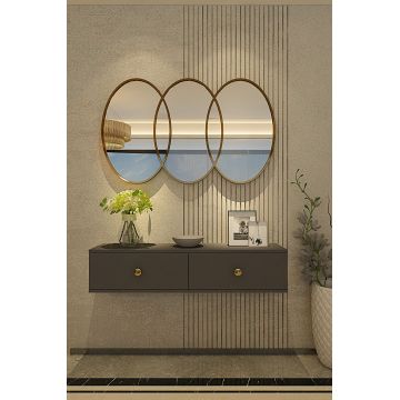 Dulap, Hanah Home, Zuzu 120, 120x25.6x29.6 cm, PAL , Antracit