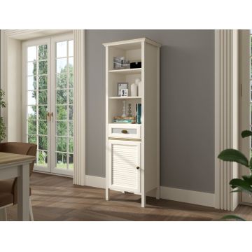 Dulap multifunctional, Hanah Home, FRN-21021, 60.4x194x44.2 cm, PAL, Crem / Stejar / Gri