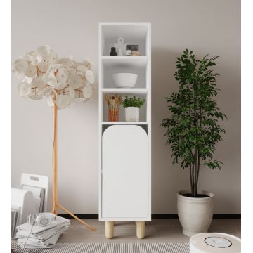 Dulap multifunctional, Hanah Home, Parma 1, 37x155x40 cm, PAL, Alb