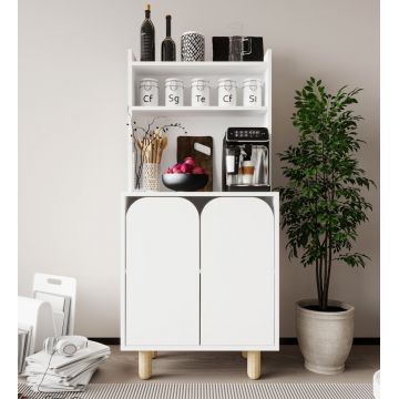 Dulap multifunctional, Hanah Home, Parma 2, 70x155x40 cm, PAL, Alb