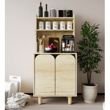 Dulap multifunctional, Hanah Home, Parma 2, 70x155x40 cm, PAL, Maro