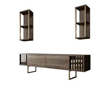 Set mobilier living, Bexley, Gold Line, PAL, Nuc / Negru