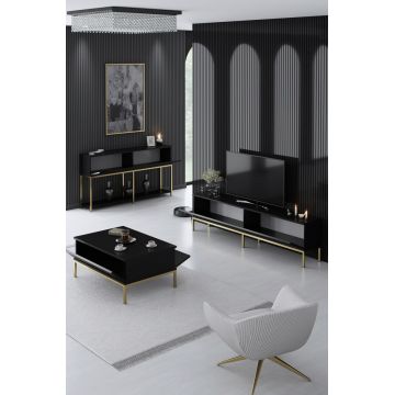 Set mobilier living, Bexley, Lord, PAL, Negru Set mobilier living, Bexley, Lord, PAL, Negru
