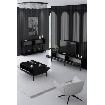 Set mobilier living, Bexley, Lord, PAL, Negru Set mobilier living, Bexley, Lord, PAL, Negru