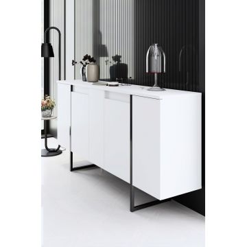 Set mobilier living, Bexley, Luxe, PAL, Alb/Negru Set mobilier living, Bexley, Luxe, PAL, Alb/Negru