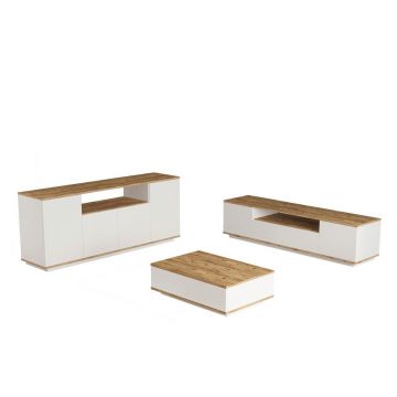 Set mobilier living, Locelso, Fr18-Aw, PAL, Pin Atlantic / Alb