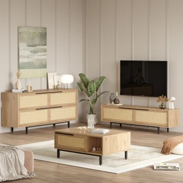 Set mobilier living, Locelso, ON20-SU, PAL, Stejar