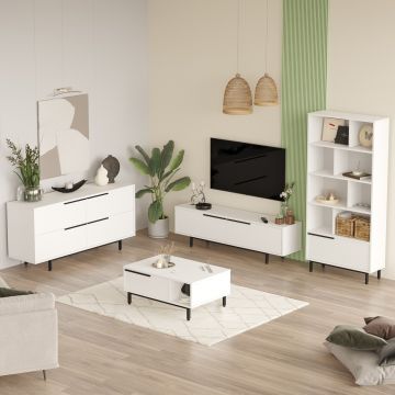 Set mobilier living, Locelso, ON21-W, PAL, Alb