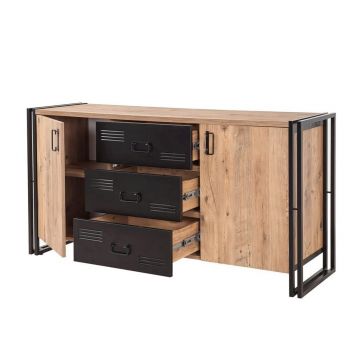 Set mobilier living, Sapphire, Cosmo Takım 22, PAL, Pin Atlantic / Negru Set mobilier living, Sapphire, Cosmo Takım 22, PAL, Pin Atlantic / Negru