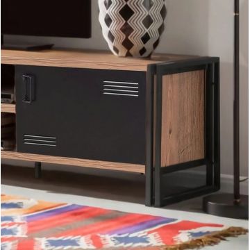 Set mobilier living, Sapphire, COSMO-TKM.12, PAL, Pin Atlantic / Negru Set mobilier living, Sapphire, COSMO-TKM.12, PAL, Pin Atlantic / Negru