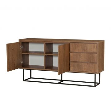 Set mobilier living, Sapphire, Laxus Takım 7, PAL, Nuc / Negru Set mobilier living, Sapphire, Laxus Takım 7, PAL, Nuc / Negru