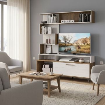 Ansamblu comoda TV, Jasper, Nuc, 151.5x37.5x169.5 cm
