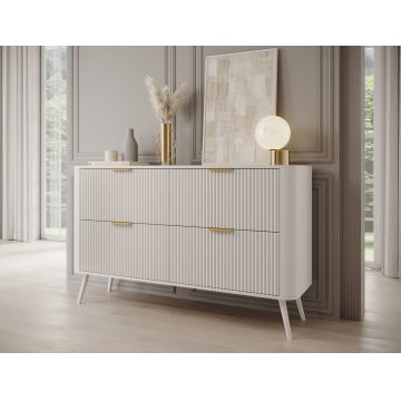 Comoda ELTAP, Chavelle, 150x40x90 cm, PAL/MDF, alb