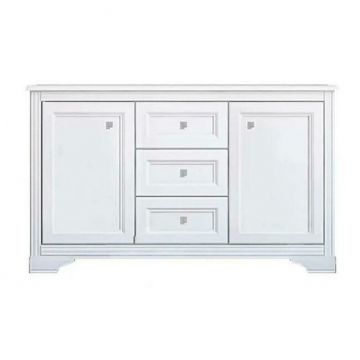 Comodă Kleo 2D3S, 2 uși și 3 sertare, MDF și PAL melaminat, 150x46x89 cm, alb
