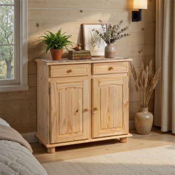 Comoda Pamina, Inter Link, 88x43x86 cm, lemn, natur