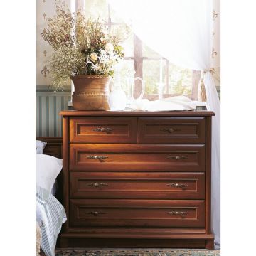 Comodă Sonata 5S/10, design clasic, 5 sertare spațioase, structură PAL laminat + MDF, glisiere cu bile, 101x45x90.5 cm
