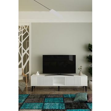 Comoda TV, Hanah Home, Corsa 150, 150x40.5x32 cm, Alb