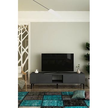 Comoda TV, Hanah Home, Corsa 150, 150x40.5x32 cm, Antracit