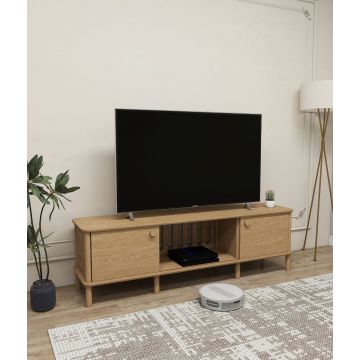 Comoda TV, Hanah Home, Ontano, 160x.47x38 cm, Stejar