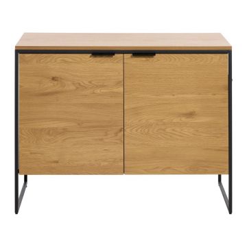 ComodÄÃ®n culoare naturalÄcu aspect de lemn de stejar 104,5x80x45 cm Cesura âu0080Unique Furniture