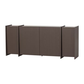 ComodÄmaro Ã®nchis cu aspect de lemn de frasin 200x85x44 cm Brock âu0080WOOOD