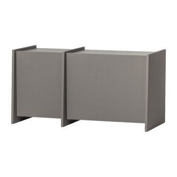 ComodÄTV gri cu aspect de lemn de frasin 102x53x44 cm Brock âWOOOD