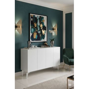 Consola, Hanah Home, Lipa 120, 120x79x32 cm, Alb