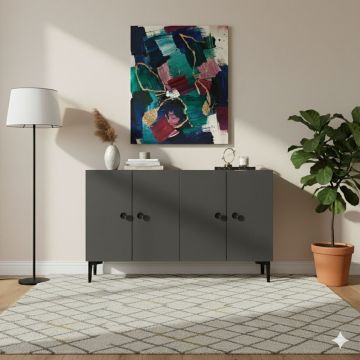 Consola, Hanah Home, Pella 120, 120x75x32 cm, Antracit