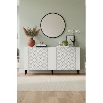 Consola, Hanah Home, Resso 150, 150x75x32 cm, Alb